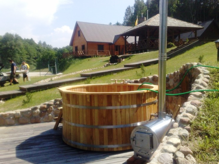 how to make wood burning hot tub
